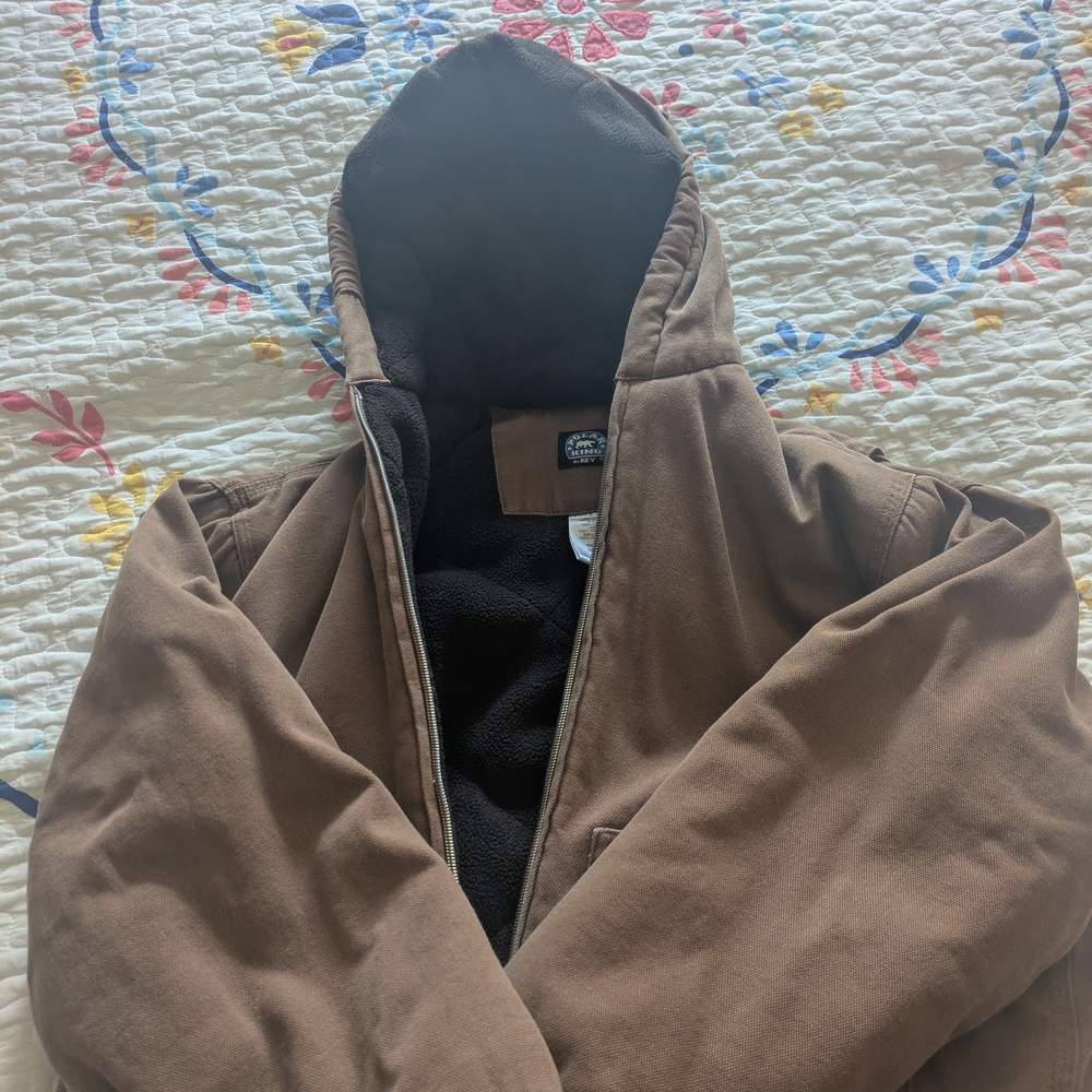 Brown Hooded Performance Jacket - image 4